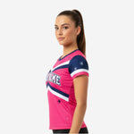 Short Sleeve Cheerleading Top - Crew Neck Team Colors Athletic Wear