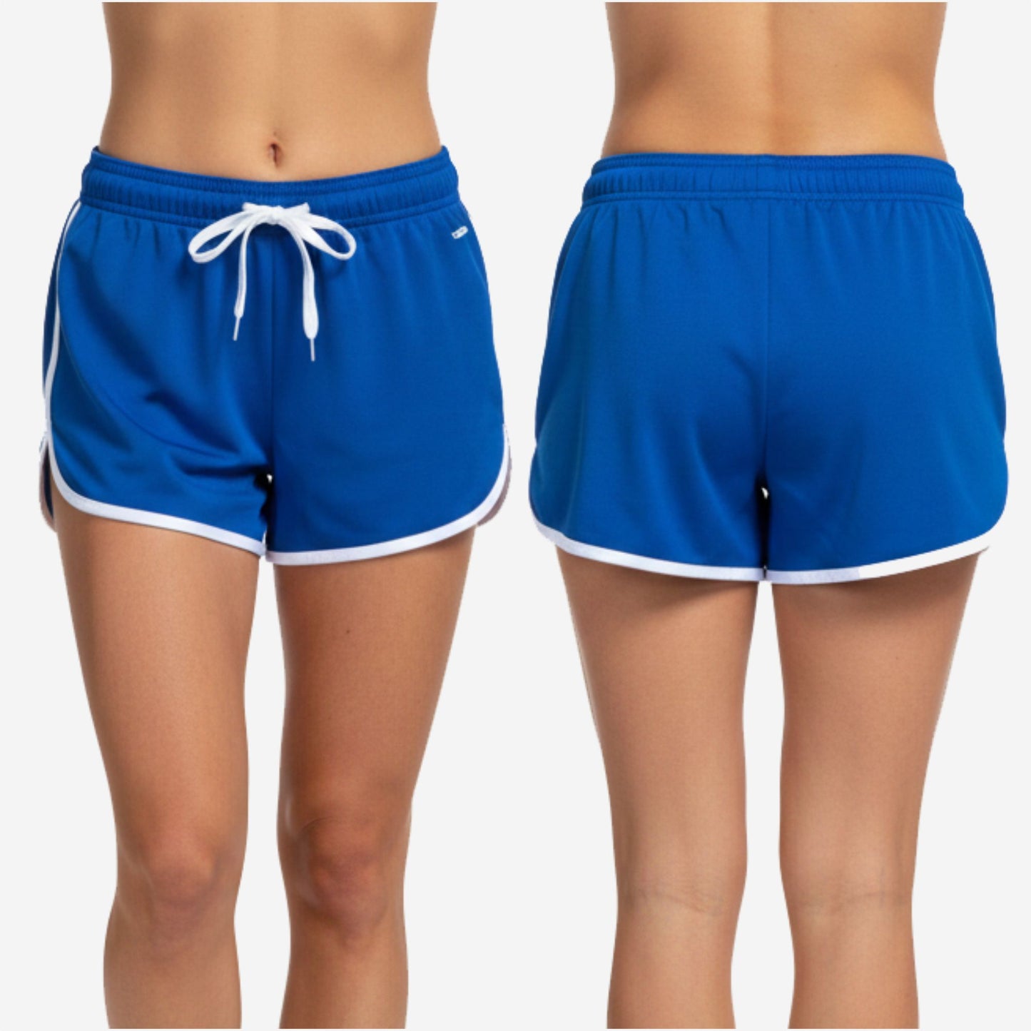 Custom Cheerleading Blue Shorts - Athletic Practice Shorts with Drawstring