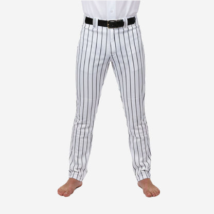 Custom Baseball Uniform Pants - Pinstripe Custom Colors Baseball Pants in White