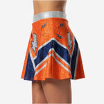 Custom Cheerleading A-Line Skirt - Lightning Bolt Athletic Performance Skirt