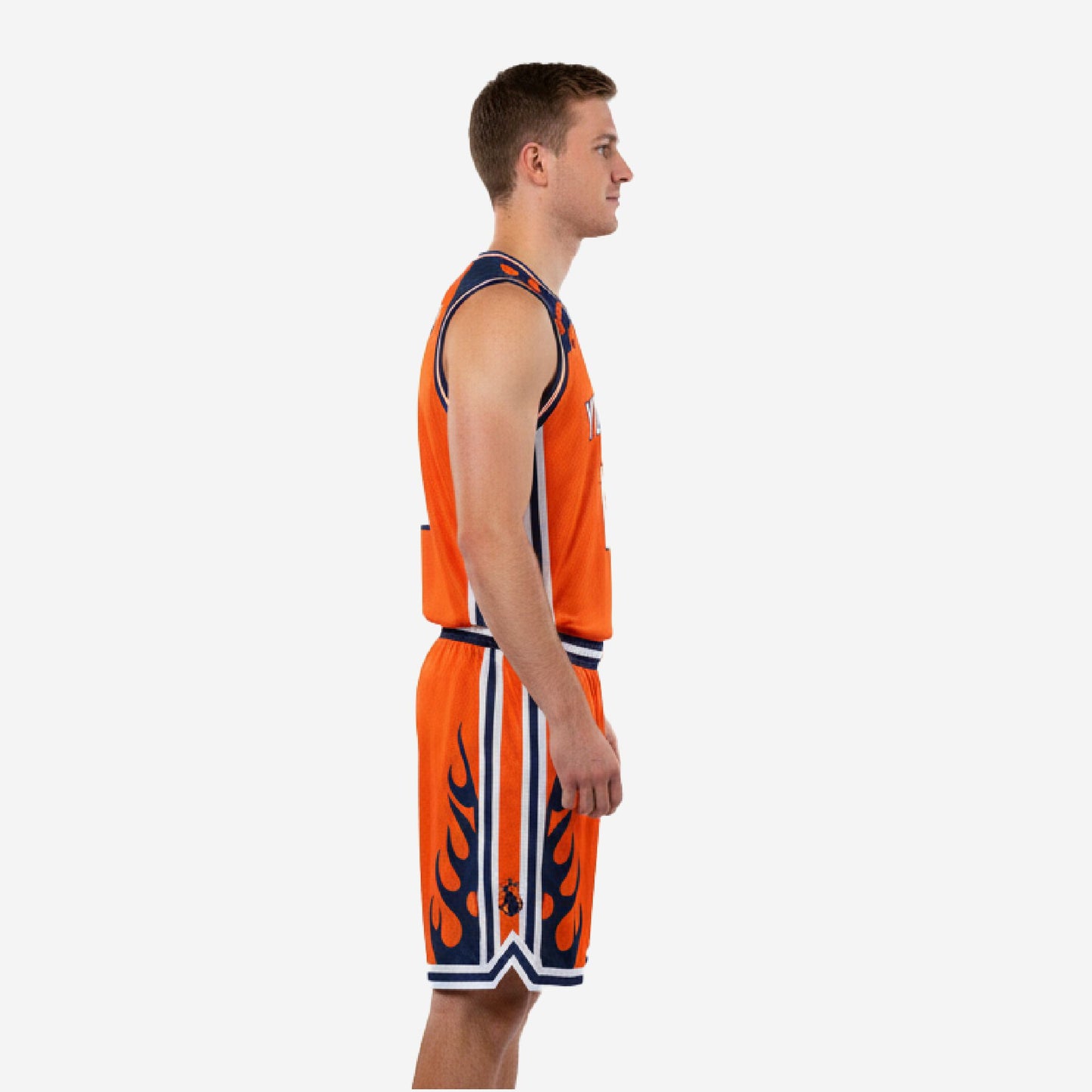 Custom Basketball Uniform Set in Orange - Jersey & Shorts Team Name & Number
