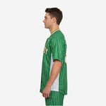 Custom Baseball Team Jersey Green - Pinstripe Full Button Custom Name Number