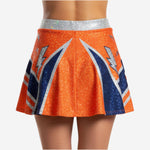 Custom Cheerleading A-Line Skirt - Lightning Bolt Athletic Performance Skirt