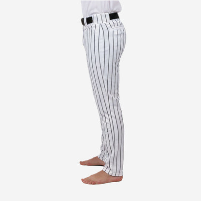 Custom Baseball Uniform Pants - Pinstripe Custom Colors Baseball Pants in White