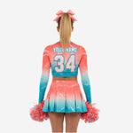 Custom Cheerleading Uniform - Ombre Gradient Long Sleeve Sublimation Set