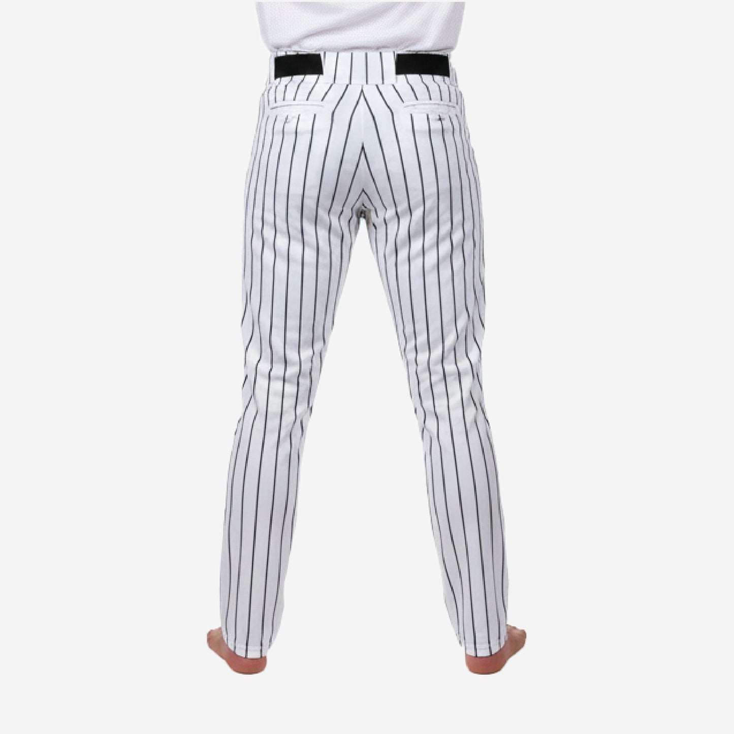 Custom Baseball Uniform Pants - Pinstripe Custom Colors Baseball Pants in White