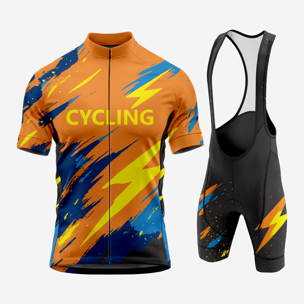 Road Cycling Clothing Men – Padded Jersey and Bib Shorts Set