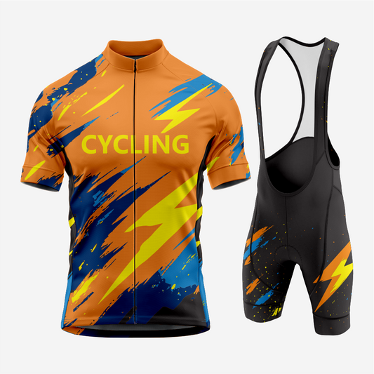 Road Cycling Clothing Men – Padded Jersey and Bib Shorts Set