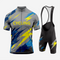 Men's Gray Cycling Jersey and Shorts Set Pro Fit