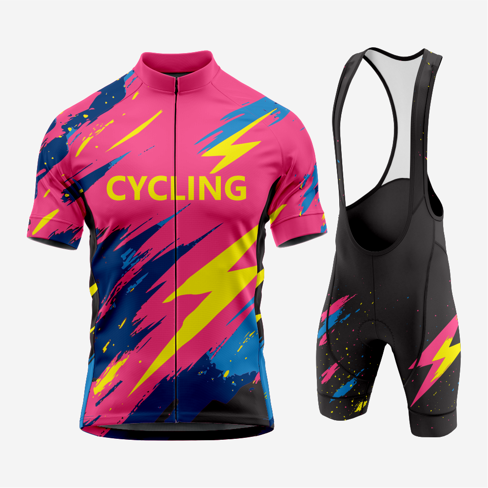 Men’s Cycling Jersey and Shorts Set – Lightweight, Moisture-Wicking Road Cycling Gear