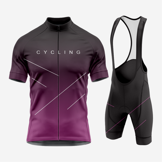 Pro-Fit Men’s Cycling Kit – Dark Purple Road Cycling Apparel