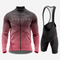 Men’s Long Sleeve Cycling Top and Bib Shorts Set - Rose Gold
