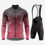 Men’s Long Sleeve Cycling Top and Bib Shorts Set - Rose Gold - K2 Sportswear | Custom Sports Uniforms & Apparels - K2 Sportswear