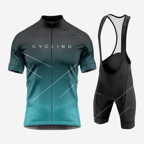 Men’s Cycling Jersey and Shorts Set – Road Bike Clothing Dark Cyan - K2 Sportswear | Custom Sports Uniforms & Apparels - K2 Sportswear