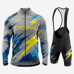 Men’s Long Sleeve Cycling Jersey and Bib Shorts Set - Dark Gray - K2 Sportswear | Custom Sports Uniforms & Apparels - K2 Sportswear
