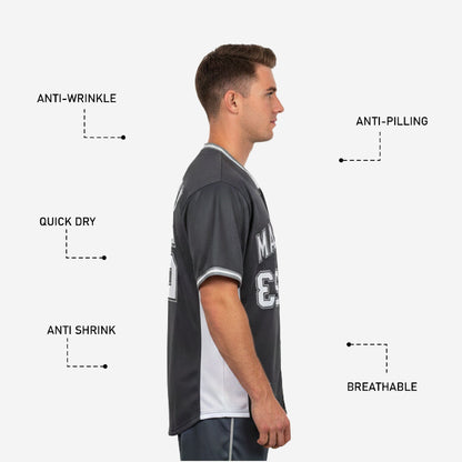 Custom Baseball Team Jersey - Full Button Baseball Jersey Custom Name & Number