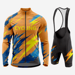 Men’s Long Sleeve Bike Jersey and Bib Shorts Set - Persian Orange - K2 Sportswear | Custom Sports Uniforms & Apparels - K2 Sportswear