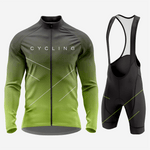 Men’s Long Sleeve Bike Jersey and Bib Shorts Set - Apple Green - K2 Sportswear | Custom Sports Uniforms & Apparels - K2 Sportswear