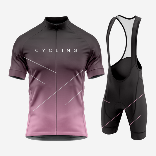 Men’s Cycling Jersey and Shorts Set – Road Bike Clothing Candy Pink
