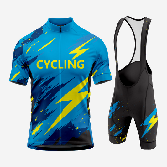 Men’s Bike Clothing – Pro-Fit Jersey and Bib Shorts Set for Road Cycling