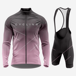 Men’s Long Sleeve Cycling Top and Bib Shorts Set - Pastel Purple - K2 Sportswear | Custom Sports Uniforms & Apparels - K2 Sportswear