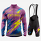 Men’s Long Sleeve Cycling Jersey and Bib Shorts Set - Palatinate Purple