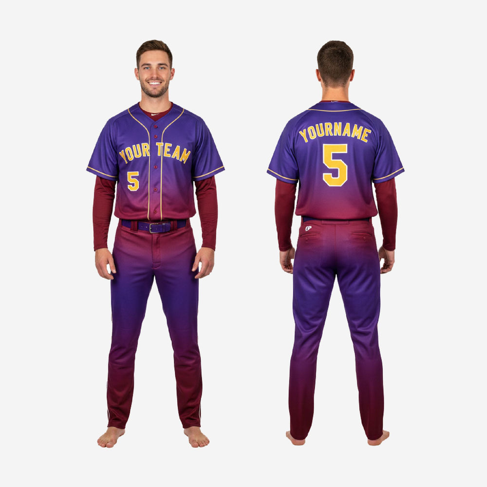 Custom Baseball Team Uniform - Jersey & Pants Custom Name Number