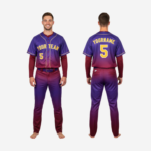 Custom Baseball Team Uniform - Jersey & Pants Custom Name Number