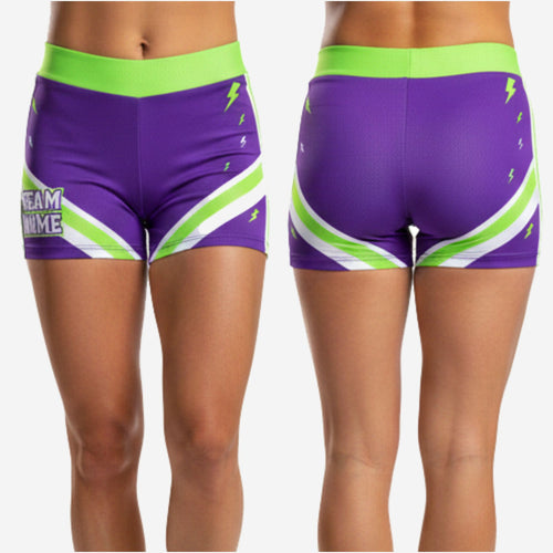 Personalized Cheer Team Shorts - Custom Athletic Performance Shorts Purple