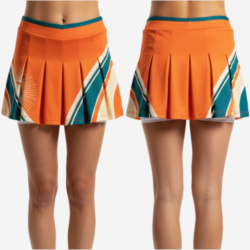 Custom Cheerleading Skirt in Orange - Athletic Performance Skirt