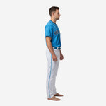Personalized Baseball Uniform in Blue - Custom V-Neck Jersey & Pants Complete Team Set