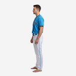 Personalized Baseball Uniform in Blue - Custom V-Neck Jersey & Pants Complete Team Set