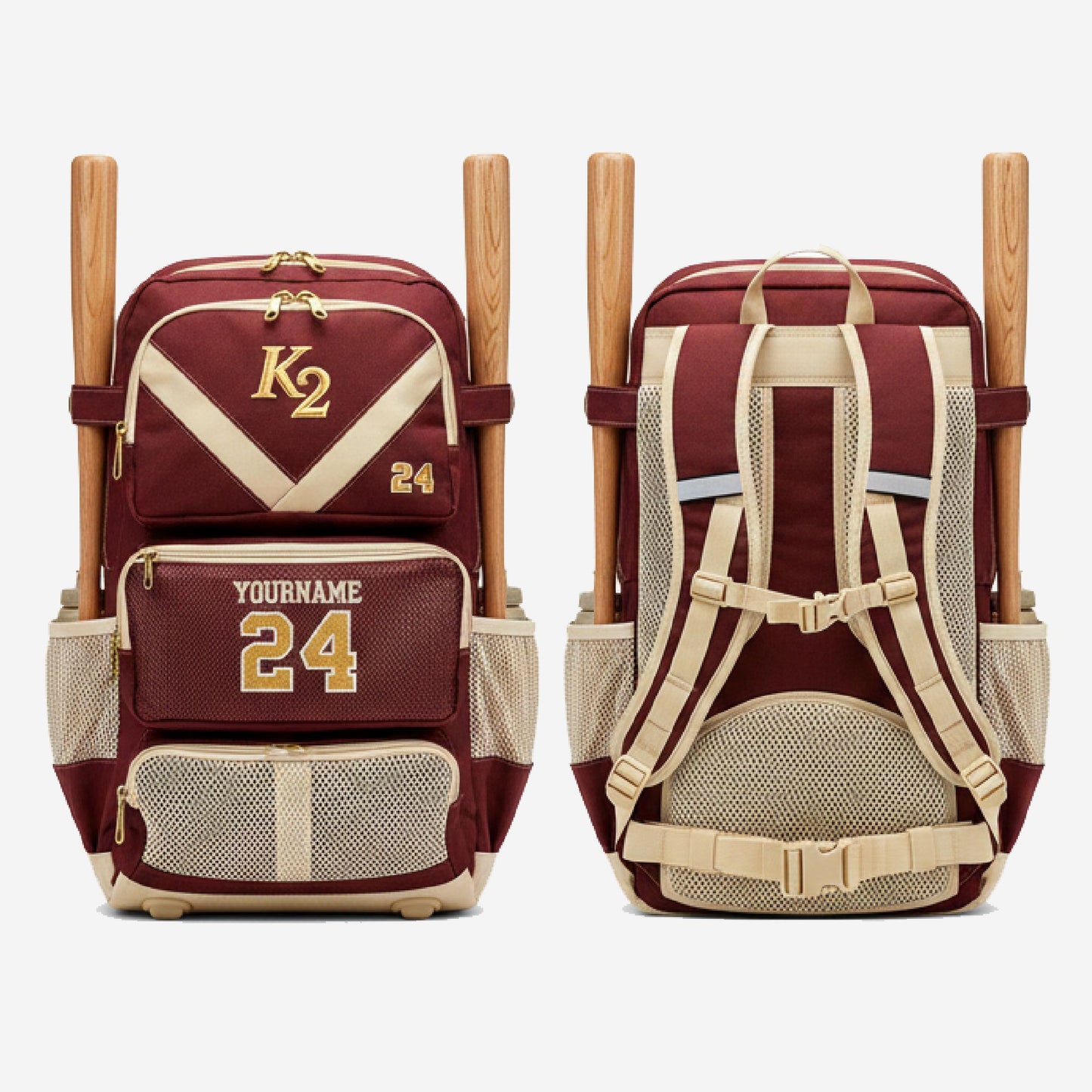 Personalized Baseball Bag - Custom Team Baseball Duffle Bag with Name