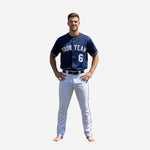 Custom Baseball Team Uniform in Navy - Jersey & Pants Custom Name Number Set