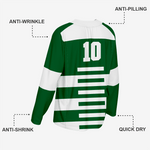 Custom Ice Hockey Jersey in Dark Green - K2 Sportswear | Custom Sports Uniforms & Apparels - K2 Sportswear