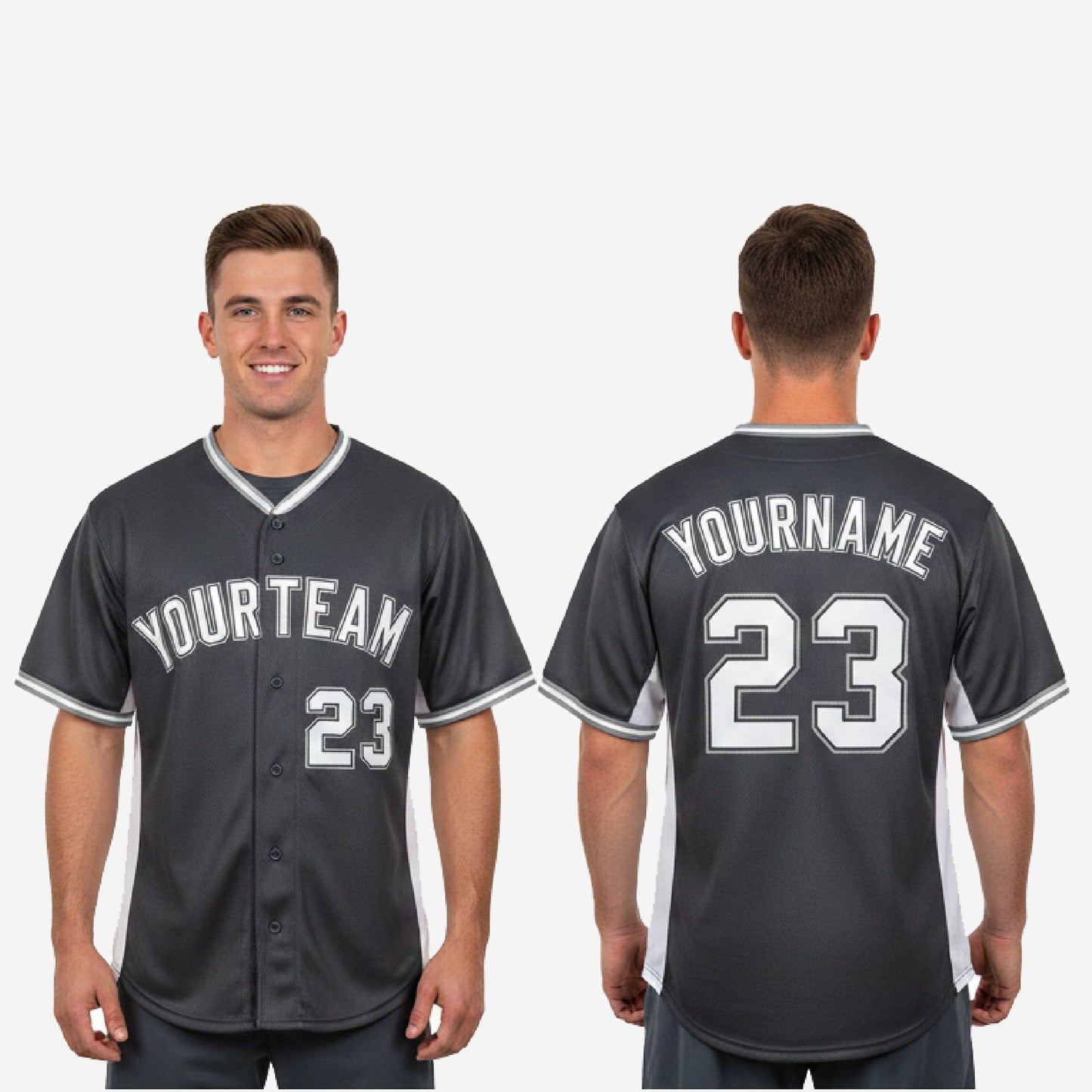 Custom Baseball Team Jersey - Full Button Baseball Jersey Custom Name & Number