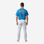 Personalized Baseball Uniform in Blue - Custom V-Neck Jersey & Pants Complete Team Set