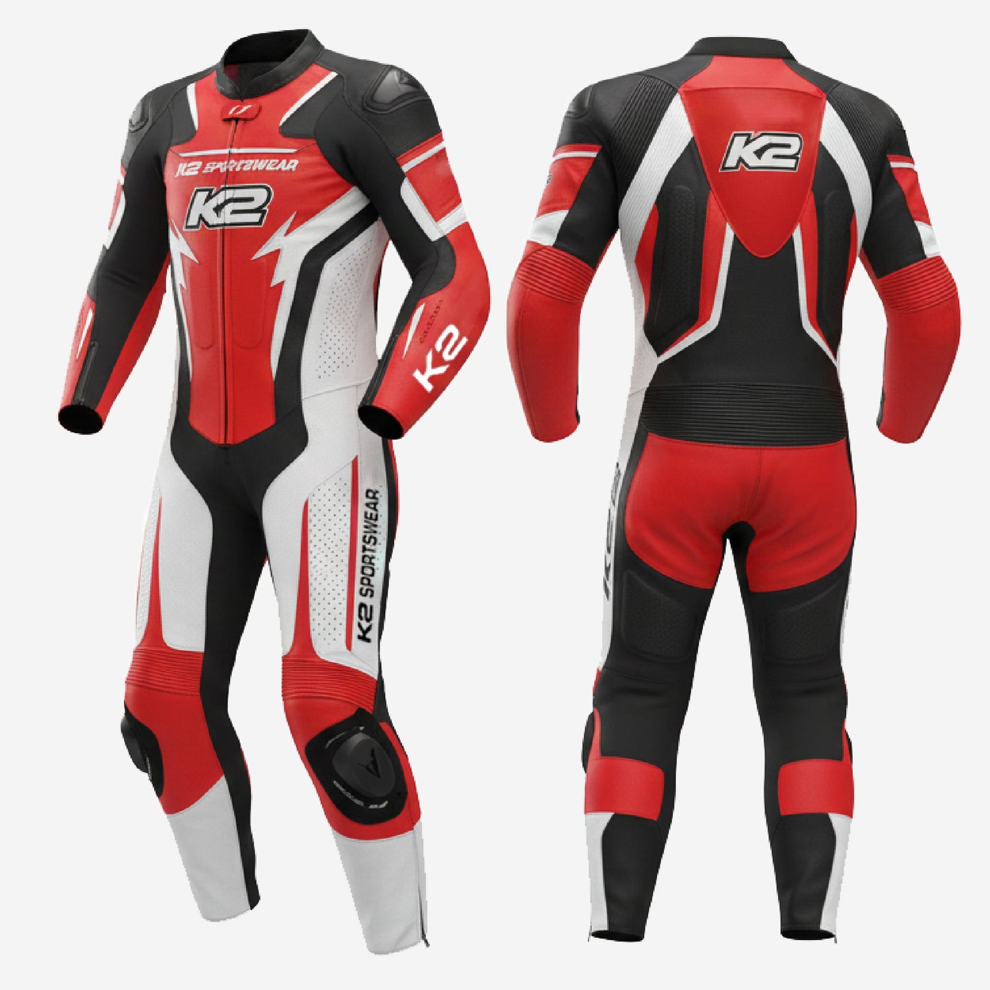 Custom Motorcycle Racing Suit - One Piece Leather Racing Suit with Armor