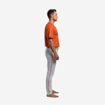 Personalized Baseball Uniform in Orange - Custom V-Neck Jersey & Pants Complete Set