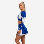 Custom Cheerleading Uniforms Set - Long Sleeve Crop Top & Skirt with Built-in Shorts