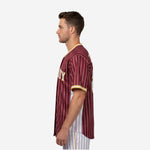 Custom Baseball Team Jersey - Pinstripe Full Button Custom Name Number