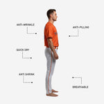 Personalized Baseball Uniform in Orange - Custom V-Neck Jersey & Pants Complete Set