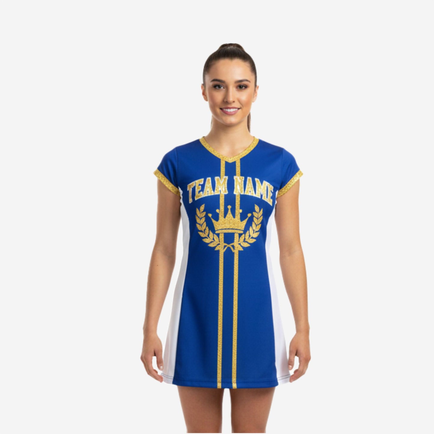Personalized Cheer Competition Dress - Girls Cheer Uniform in Blue
