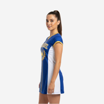 Personalized Cheer Competition Dress - Girls Cheer Uniform in Blue