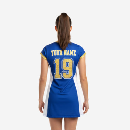 Personalized Cheer Competition Dress - Girls Cheer Uniform in Blue