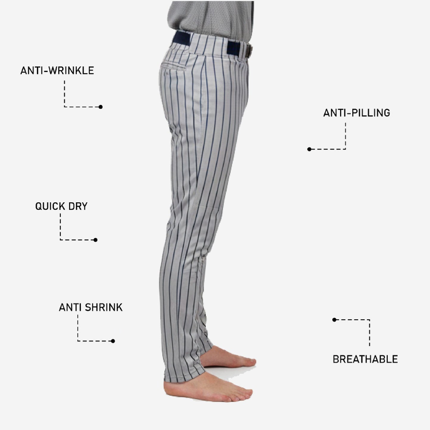 Custom Pinstripe Baseball Pants - Custom Team Colors Uniform Pants