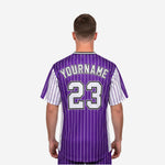 Personalized Baseball Jersey - Custom Pinstripe Sublimation Print Team Jersey