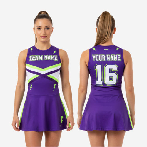 Personalized Cheer Competition Dress - Girls Cheer Uniform in Purple