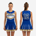 Sleeveless Cheerleading Uniform Dress - Custom Team Name & Number Blue
