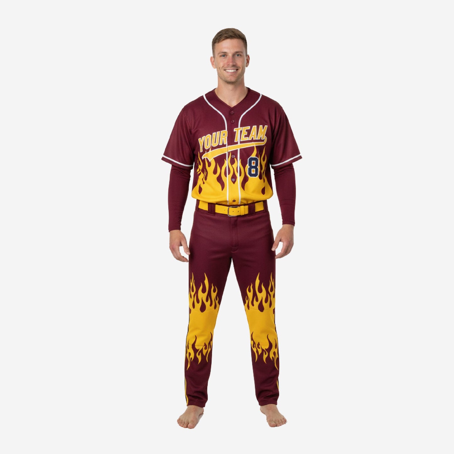 Personalized Baseball Uniform Set - Custom Jersey Pants Sublimation Team